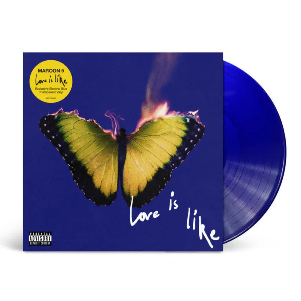 Maroon 5 - Love Is Like – Limited Edition Transparent Electric Blue Vinyl (Signed Insert) (LP) - Joco Records