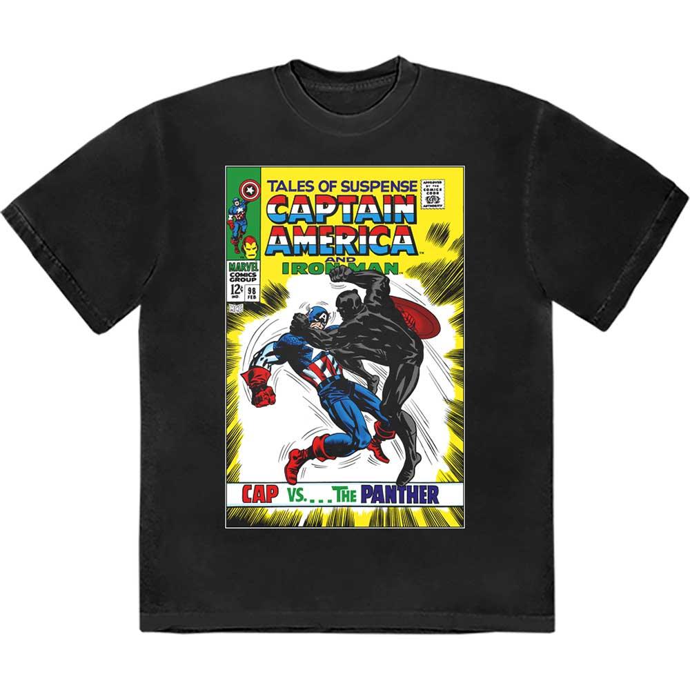 Marvel Comics - Cap vs The Panther Comic Cover (T-Shirt) - Joco Records