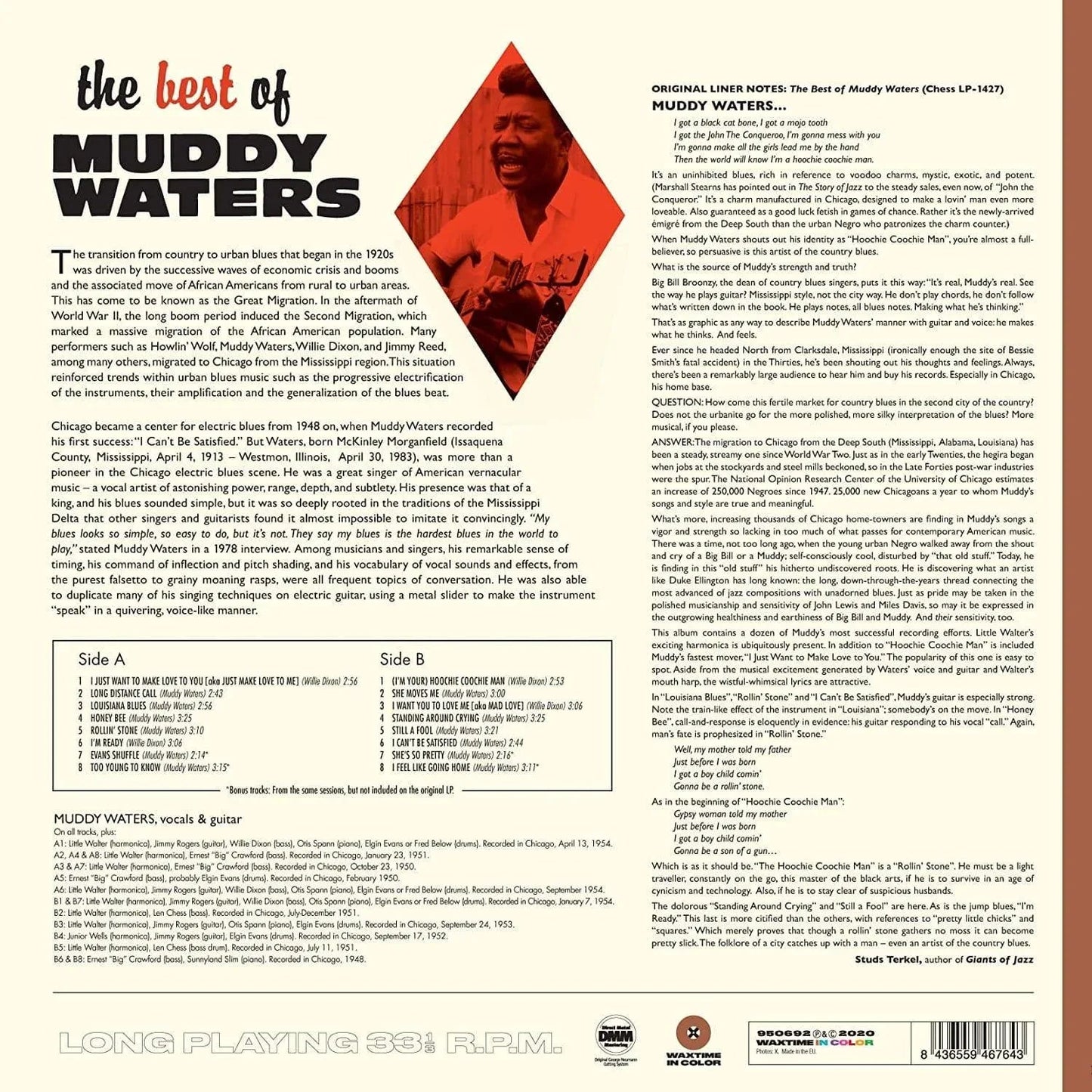 Muddy Waters - Best Of Muddy Waters (Limited Edition Import, Bonus Tracks, 180 Gram, Brown Vinyl) (LP) - Joco Records
