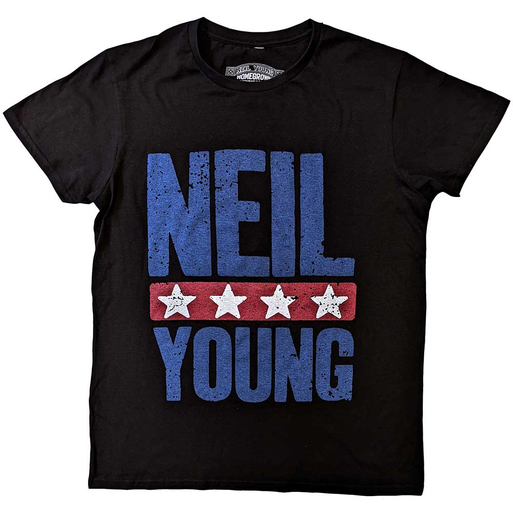 Neil Young - Stars Logo (T-Shirt) - Joco Records