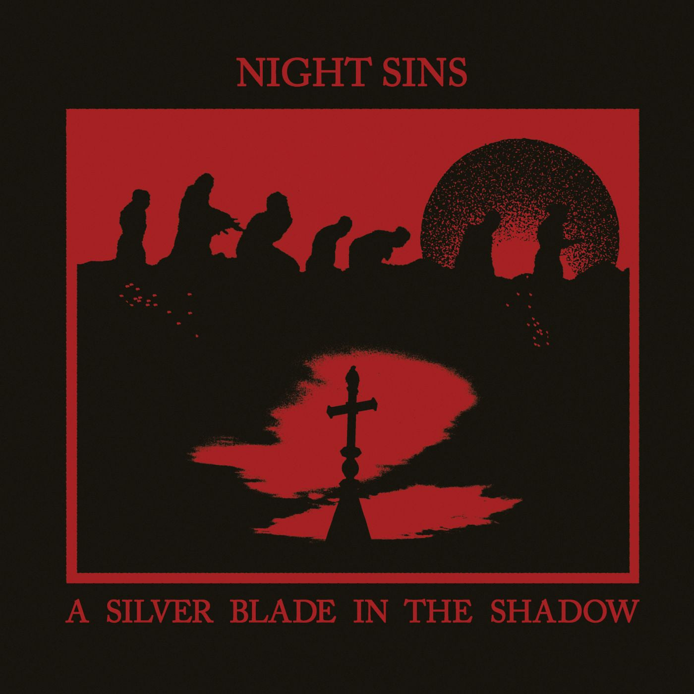 Night Sins - A Silver Blade In The Shadow (Green And Black Swirl Vinyl)