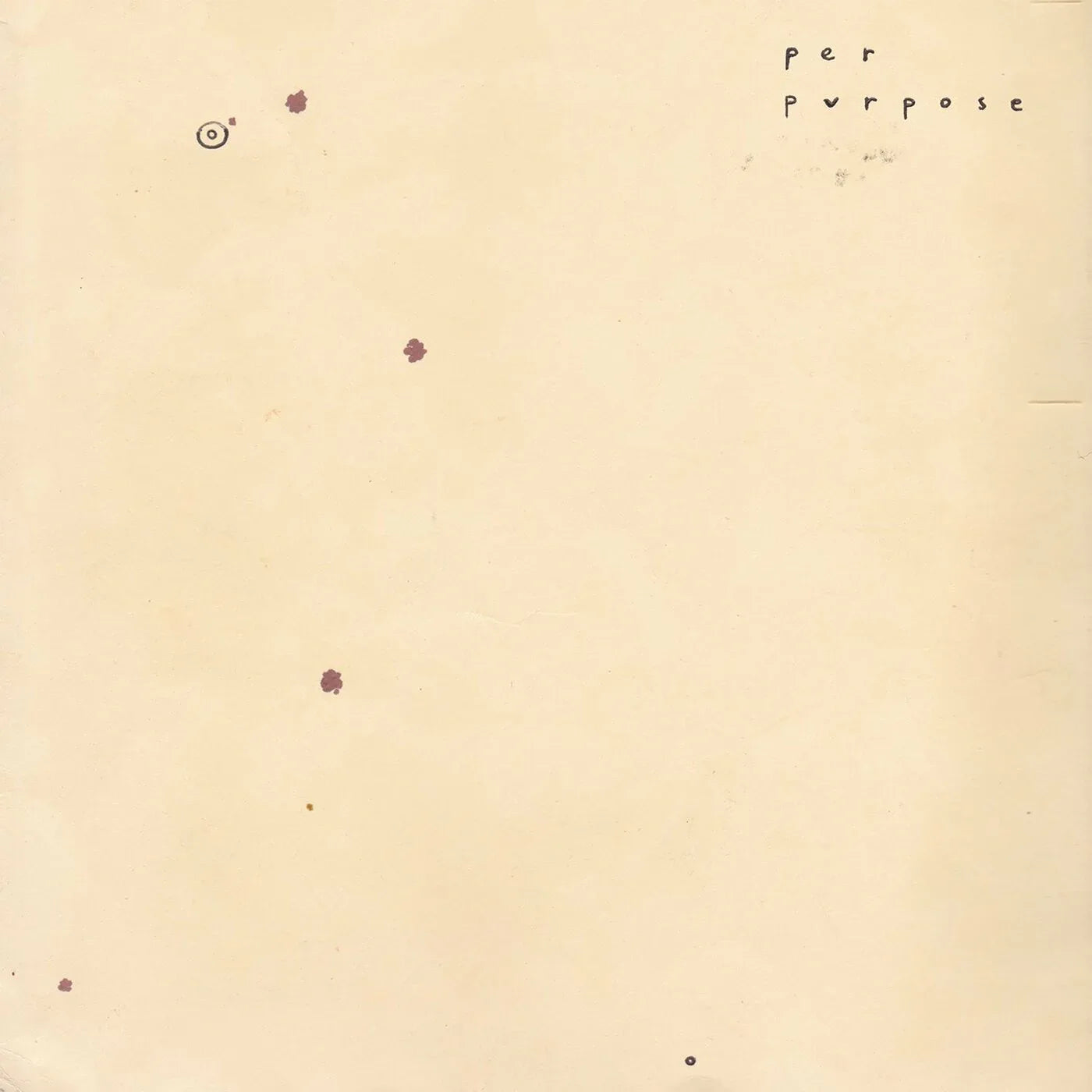 Per Purpose - Circle The Stains (Vinyl) - Joco Records