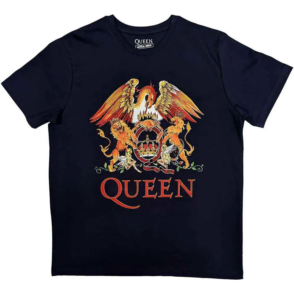 Queen - Classic Crest - Band Logo Tee (T-Shirt) - Joco Records