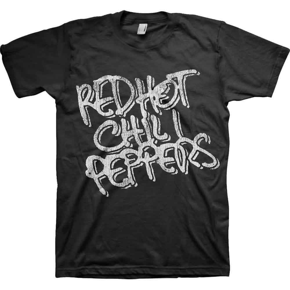 RED HOT CHILI PEPPERS - Black & White Logo (T-Shirt) - Joco Records