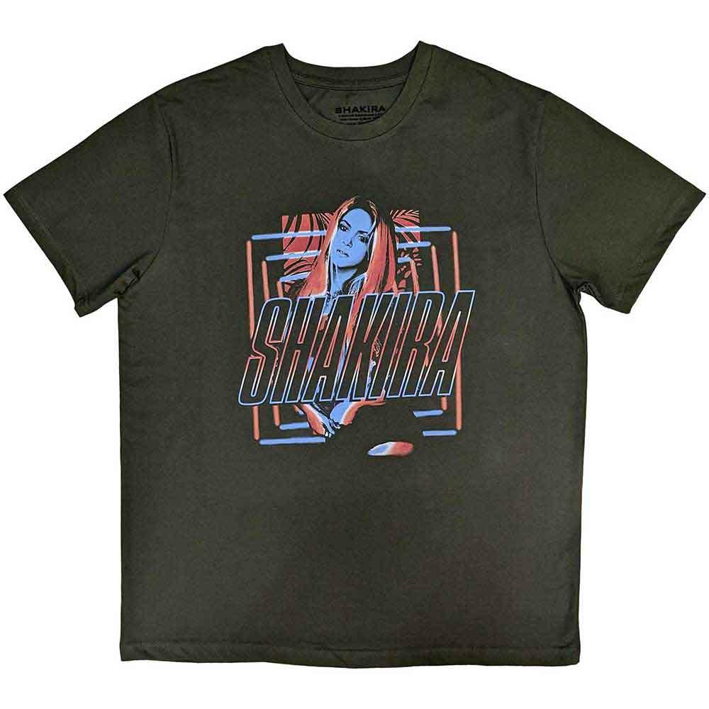 Shakira - Squares and Logo (T-Shirt) - Joco Records