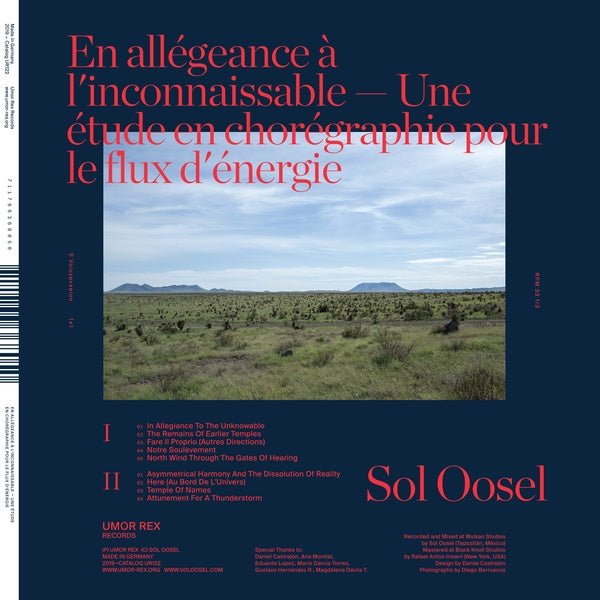 Sol Oosel - En Allegeance A L'inconnaissable - Une Etude En Choregraphie Pour Le Flux D'energie (LP) - Joco Records