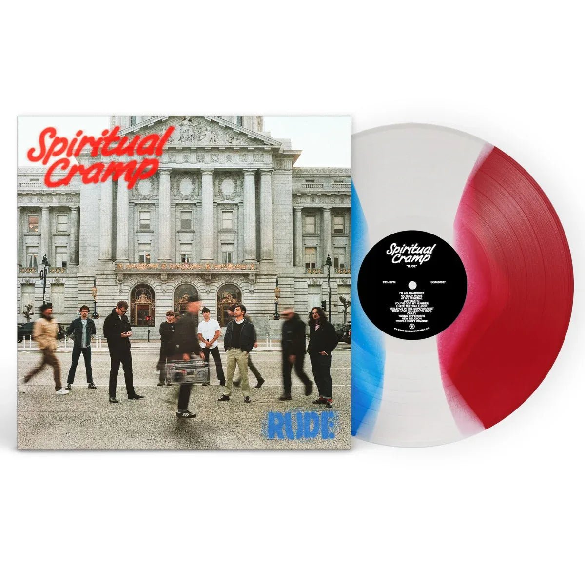 Spiritual Cramp - Rude (Indie Exclusive, Red Vinyl, White & Blue Vinyl) (LP) - Joco Records