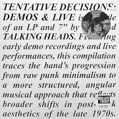 Talking Heads - Tentative Decisions: 1974-1976 (LP + 7") (RSD 11.28.25)