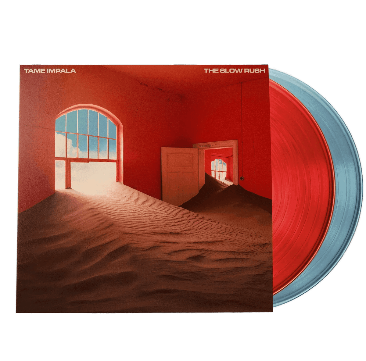 Tame Impala - The Slow Rush (Indie Exclusive, |, | Red & Light Blue Vinyl) (2 LP) - Joco Records