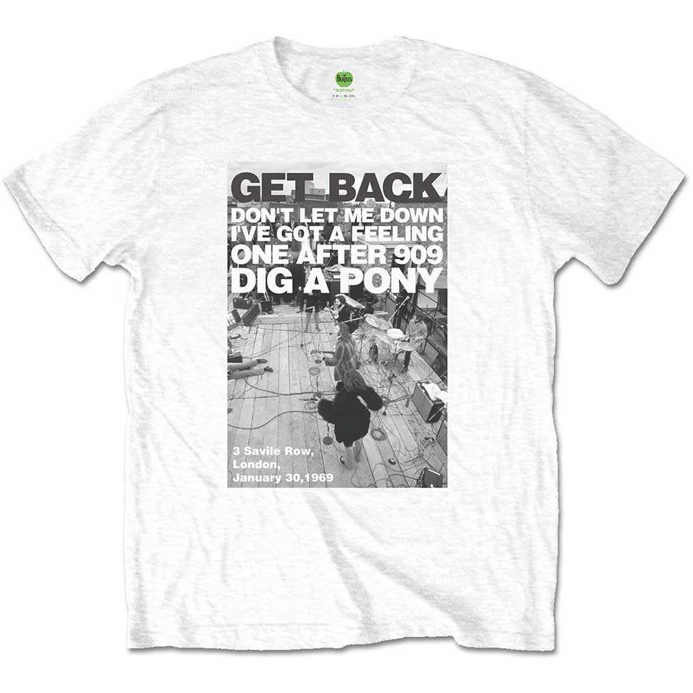 The Beatles - Rooftop Shot - Get Back (T-Shirt) - Joco Records