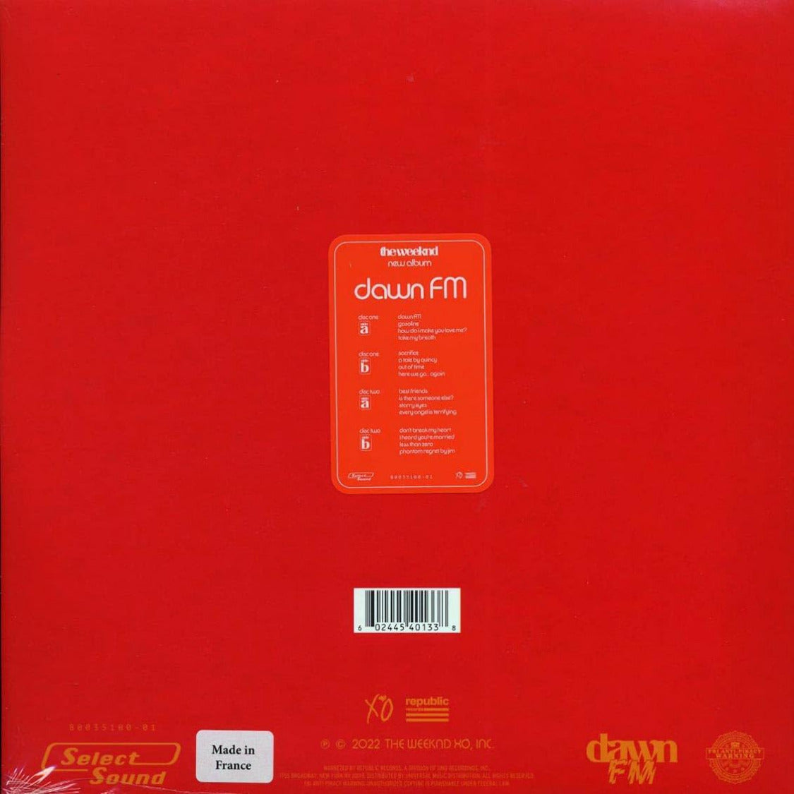 The Weeknd - Dawn FM (Explicit) (Limited Edition, Alternate Cover Artwork) (Import) (2 LP)