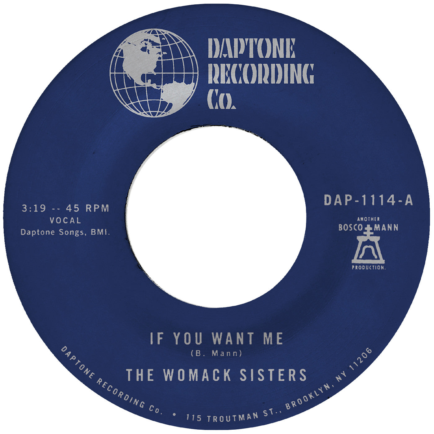 The Womack Sisters - If You Want Me B/W I Just Don't Want You (To Say Goodbye)