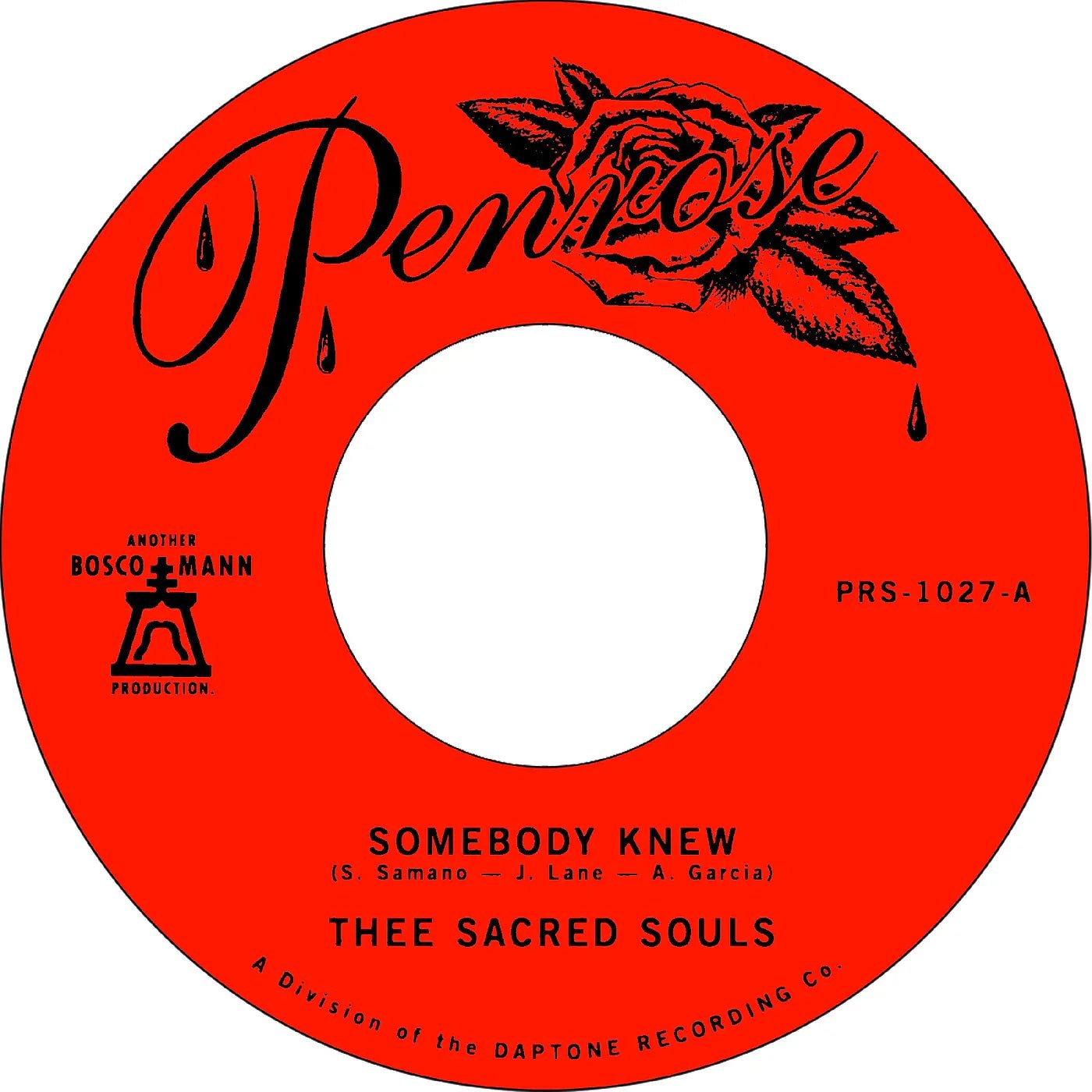 Thee Sacred Souls - Somebody Knew B/W We Don'T Have To Be Alone (7-Inch Single) - Joco Records