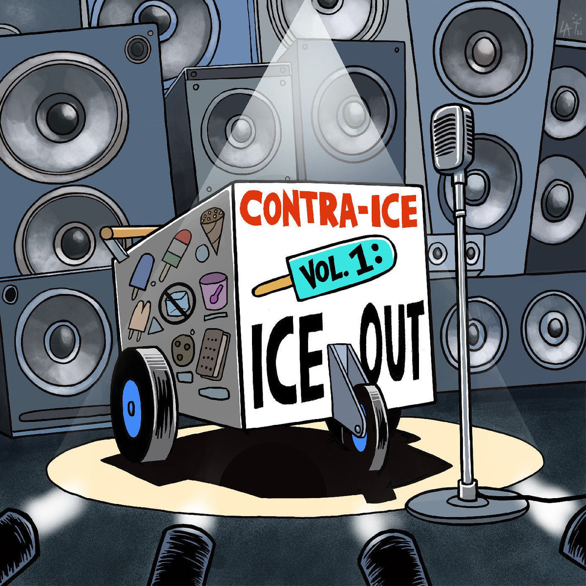 Various Artists - Contra-Ice Vol. 1: Ice Out (Orange/Blue Vinyl) - Joco Records