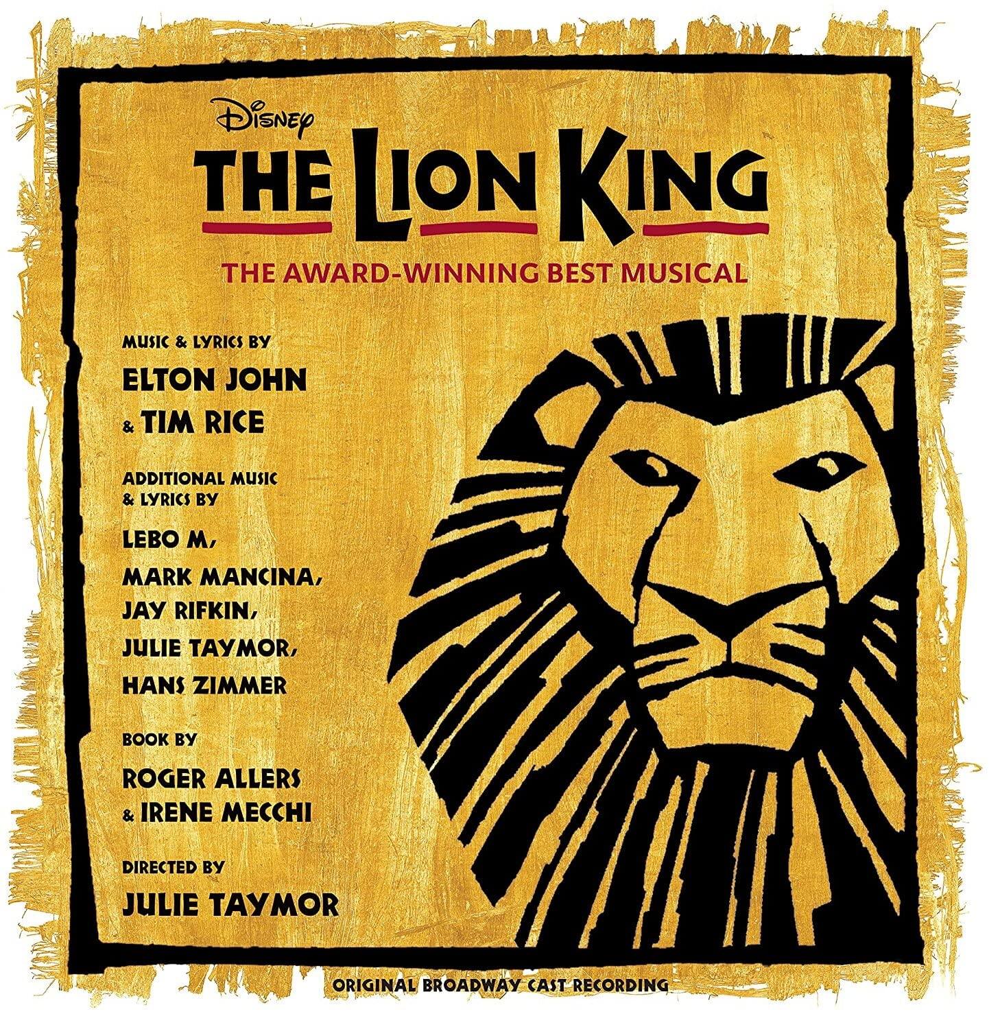 Various Artists - The Lion King: Original Broadway Cast (Yellow & Black Splatter Vinyl) (2 LP) - Joco Records