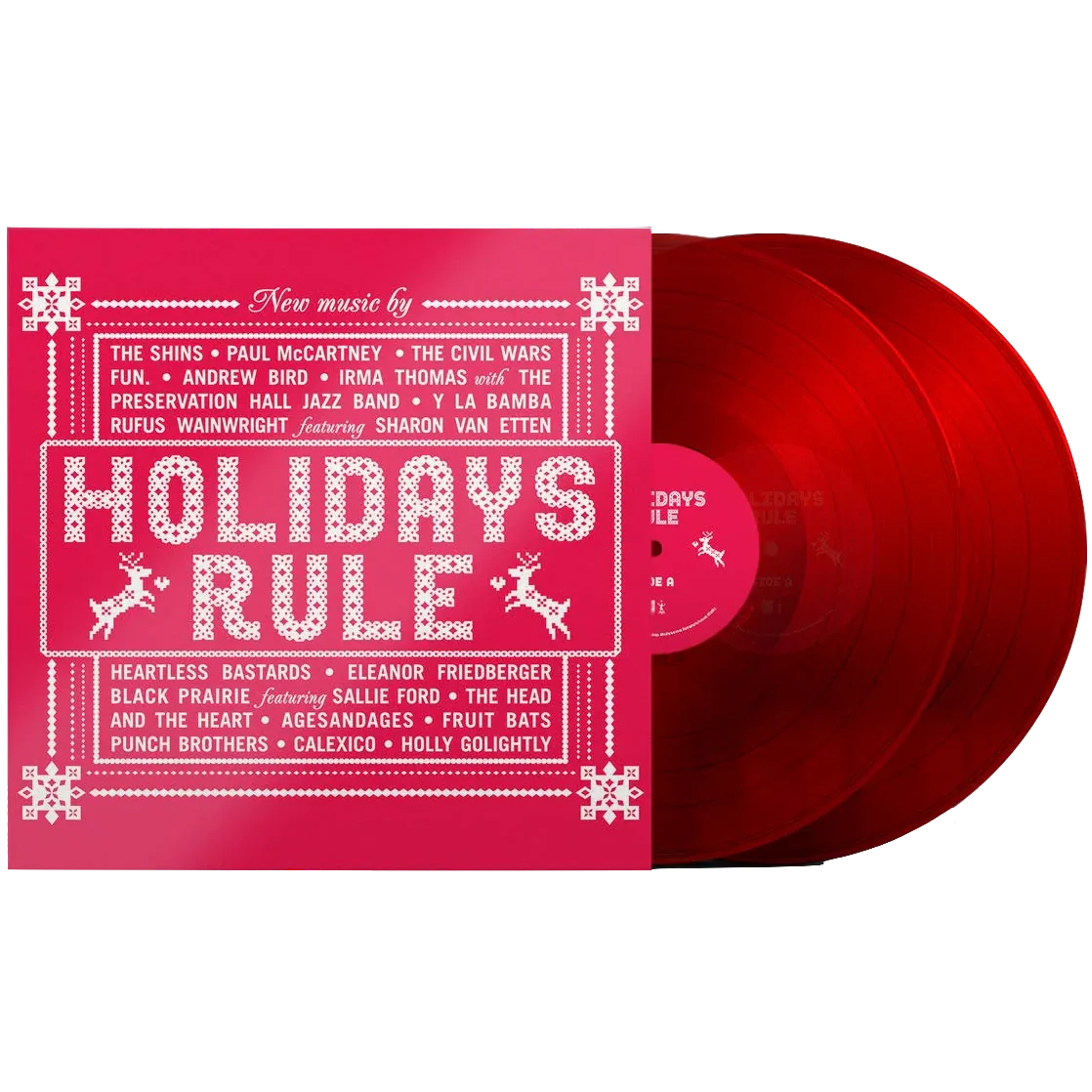 Various Artists - Holidays Rule (Limited Edition, Translucent Red Vinyl) (2 LP) - Joco Records