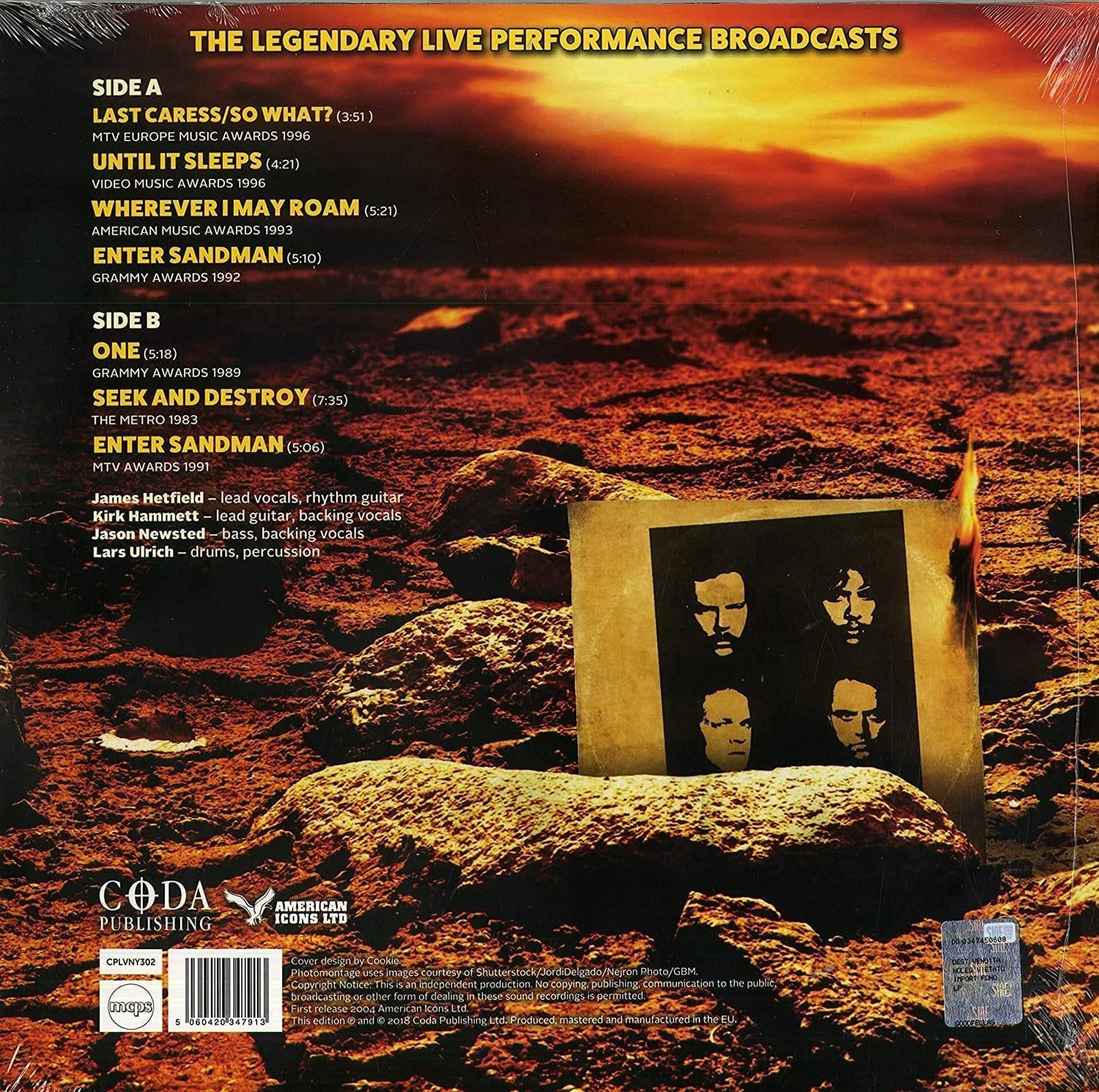 Metallica - Exit Sandman (Limited Import, Live Performance Broadcasts, Sand Color Vinyl) (LP) - Joco Records