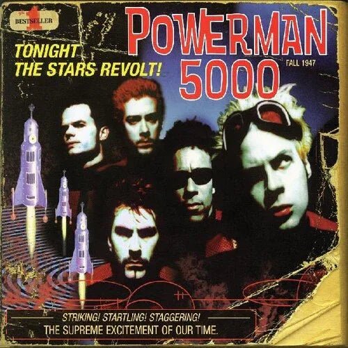 Powerman 5000 - Tonight The Stars Revolt (Limited Edition, Coke Bottle Clear & Yellow Sreaks Vinyl) (LP) - Joco Records