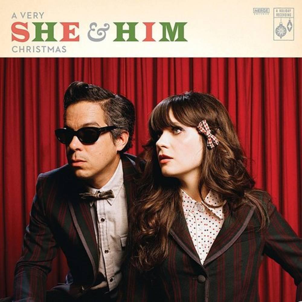 She & Him - A Very She & Him Christmas (10th Anniversary Deluxe Edition, Bonus 7", Metallic Silver Vinyl) (2 LP) - Joco Records