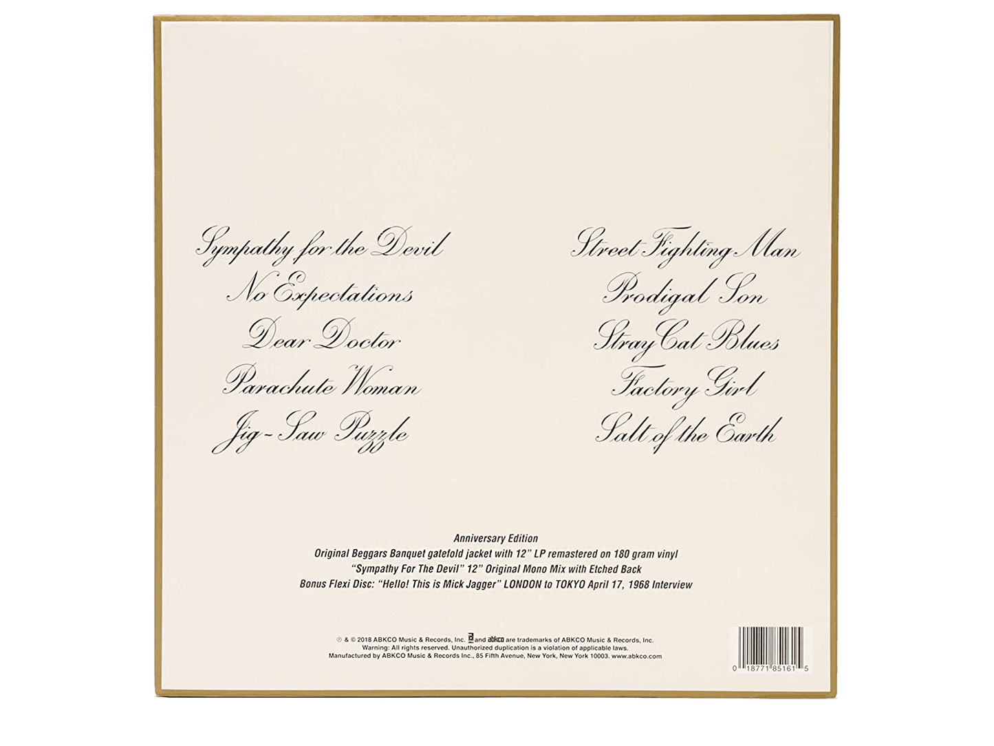 The Rolling Stones - Beggars Banquet (50th Anniversary Edition) (Remastered, Gatefold, 180 Gram) (2 LP & Bonus 7") - Joco Records