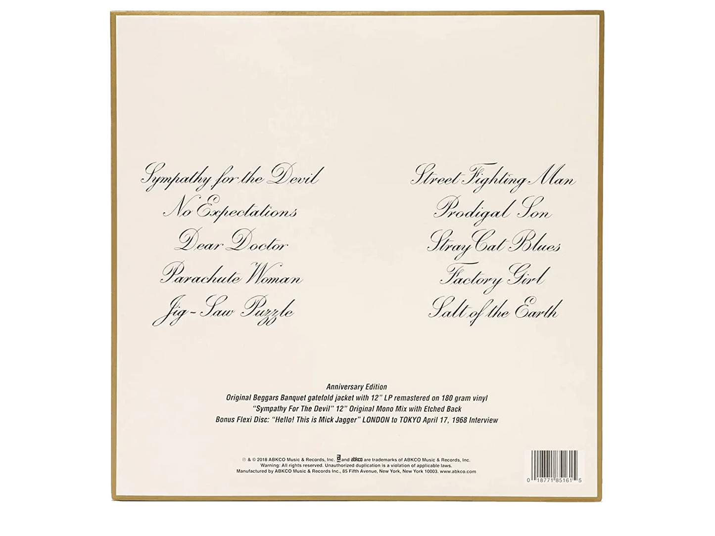 The Rolling Stones - Beggars Banquet (50th Anniversary Edition) (Remastered, Gatefold, 180 Gram) (2 LP & Bonus 7") - Joco Records
