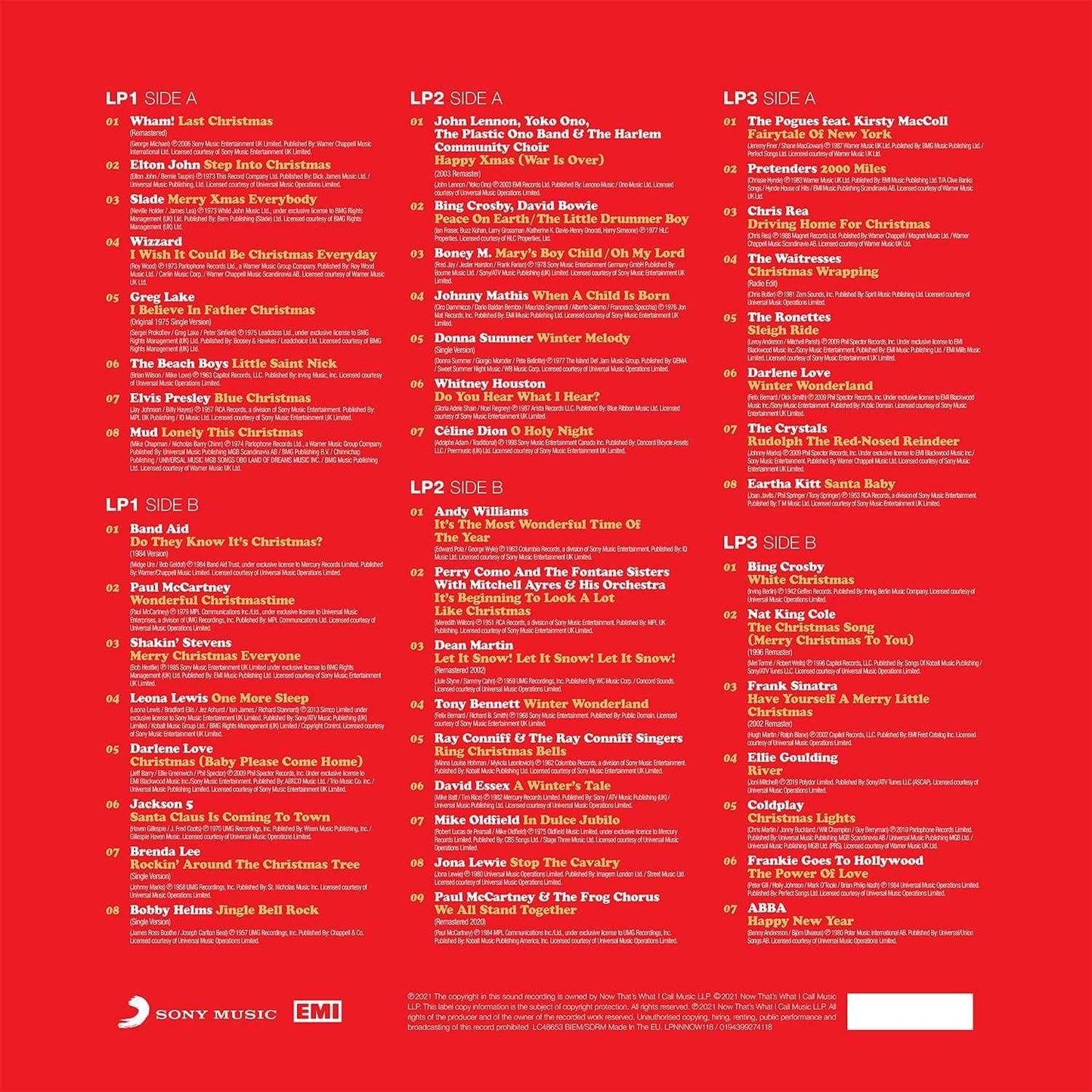 Various Artists - Now That's What I Call Christmas (Limited Edition Import, White Vinyl) (3 LP) - Joco Records