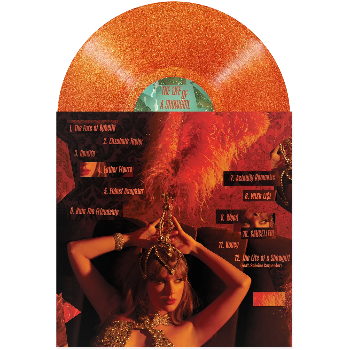 Taylor Swift - The Life Of A Showgirl (Portofino Orange Glitter Vinyl) (LP)