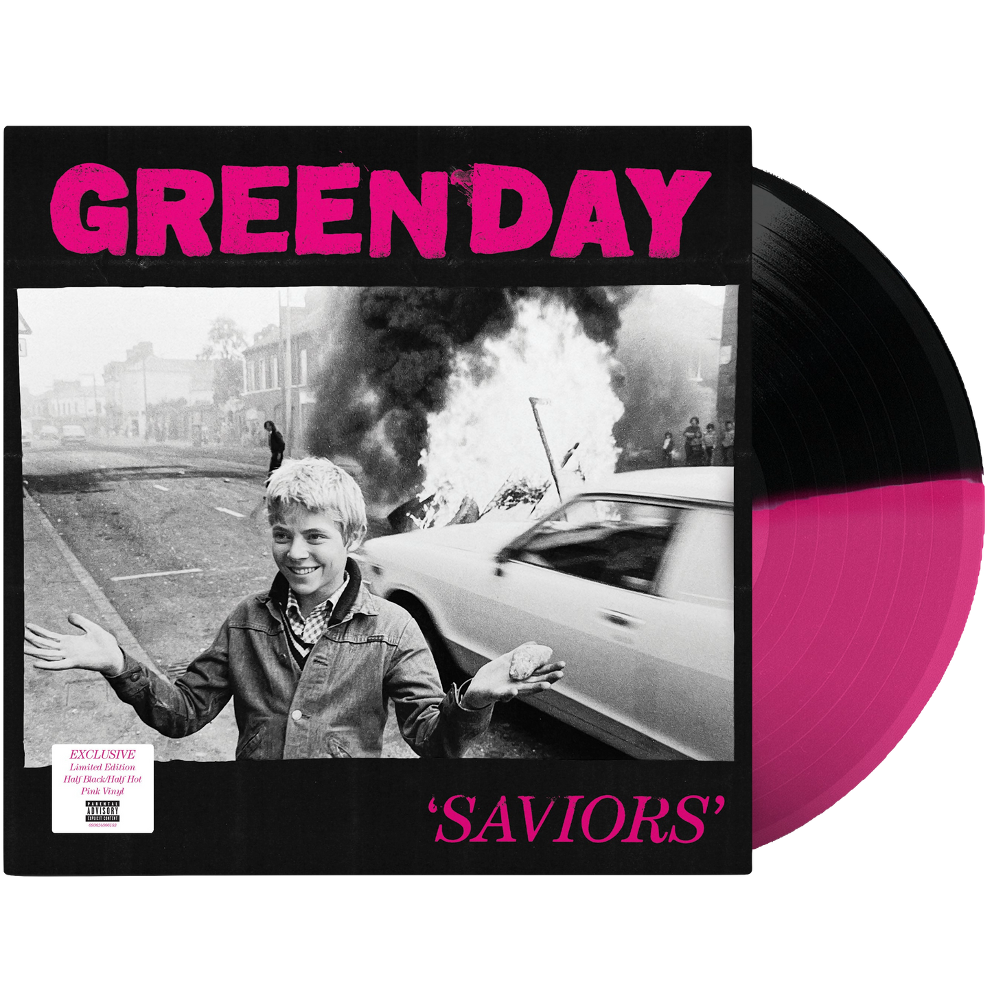 Green Day - Saviors (Indie Exclusive, Magenta & Black Split Color Vinyl) (LP) - Joco Records