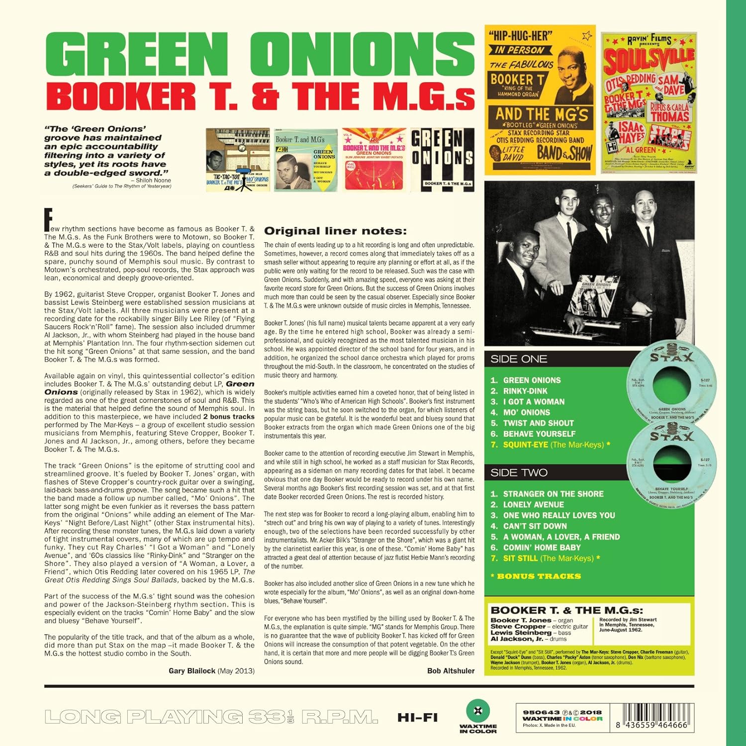 Booker T & the Mg's - Green Onions (Limited Edition Import, Green Vinyl) (LP) - Joco Records