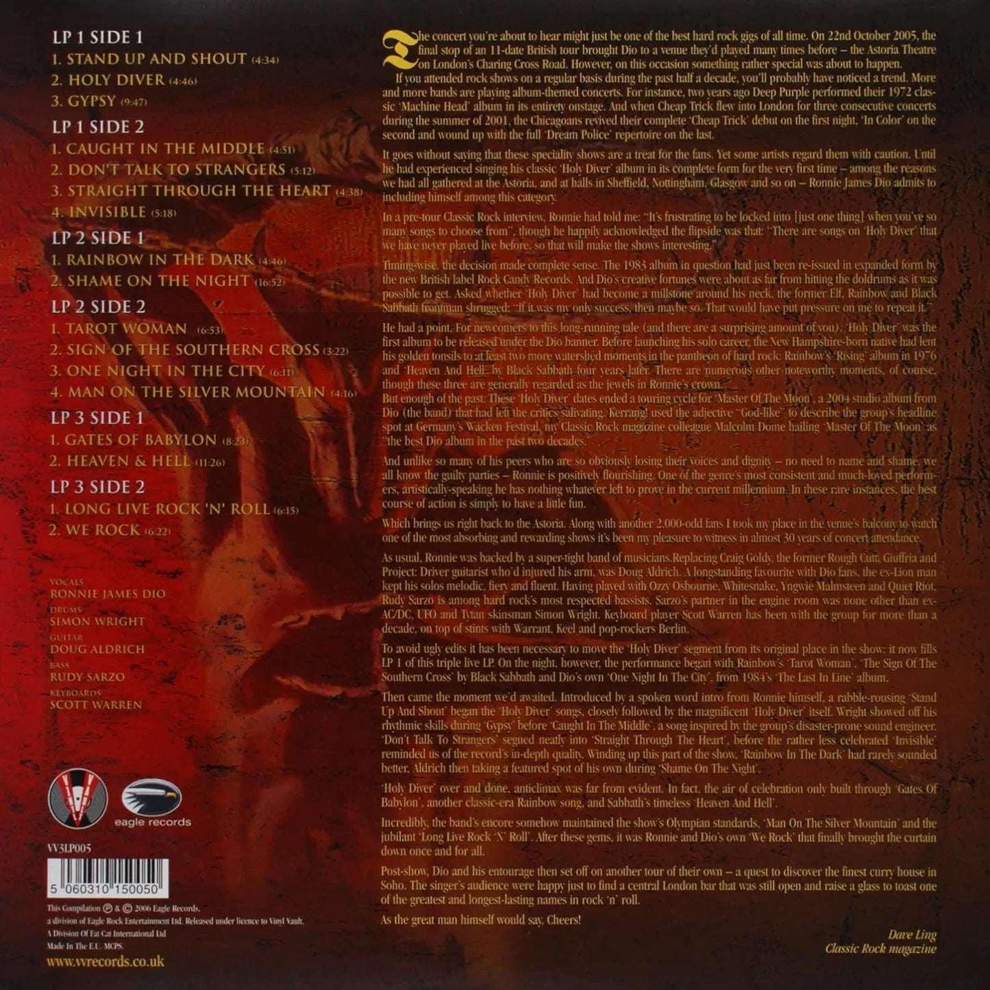 Dio - Holy Diver: Live (Limited Edition, Red Vinyl) (3 LP)