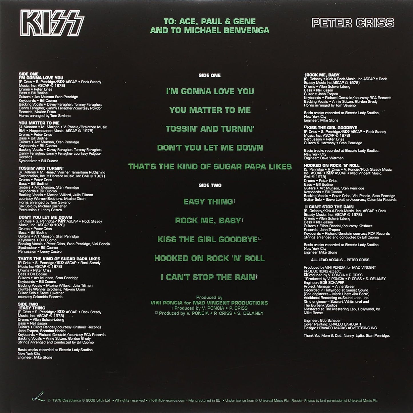 Peter Criss (Kiss)- Peter Criss (Limited Edition, Picture Disc) (LP)