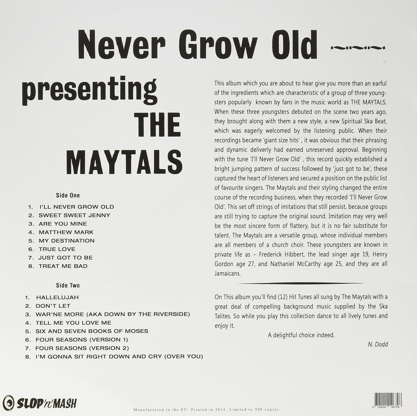 Maytals - Never Grow Old (LP)
