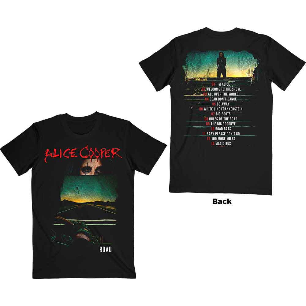 Alice Cooper - Road Cover Tracklist (T-Shirt) - Joco Records