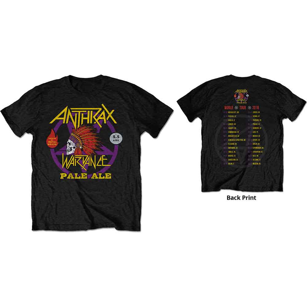 Anthrax - War Dance Paul Ale World Tour 2018 (T-Shirt) - Joco Records