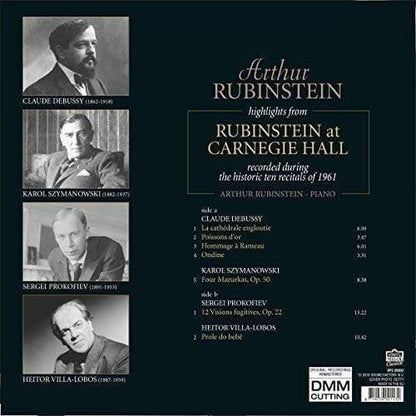Arthur Rubinstein - Highlights From Rubinstein At Carnegie Hall (Hol)  (Vinyl) - Joco Records