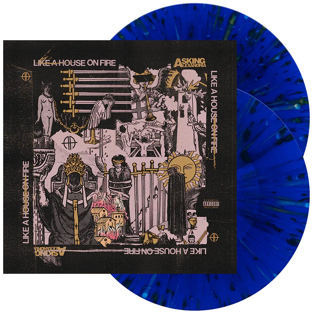 Asking Alexandria - Like A House On Fire (Indie Exclusive, Clear Vinyl, Royal Blue, Pink, Gold) (2 LP) - Joco Records