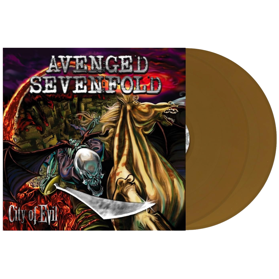 Avenged Sevenfold - City of Evil (Limited Edition, Gold Vinyl) (2 LP) - Joco Records