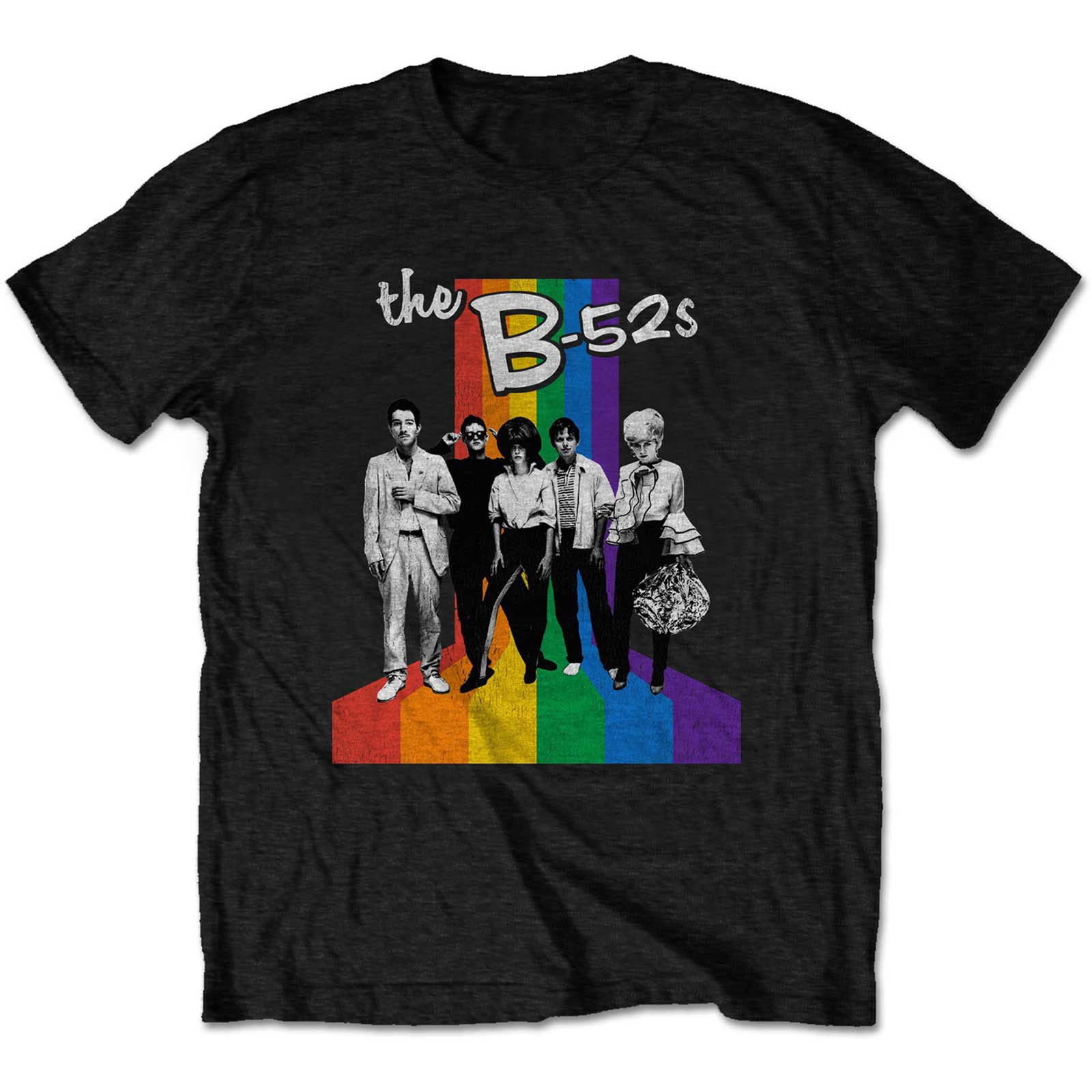 B52s - Rainbow Stripes (T-Shirt) - Joco Records