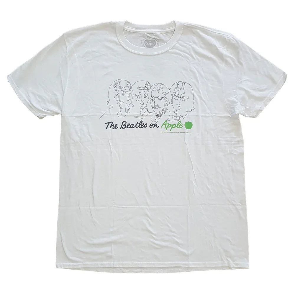 The Beatles - On Apple - White Tee - Front & Back Print (T-Shirt)