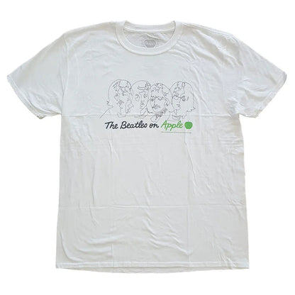 The Beatles - On Apple - White Tee - Front & Back Print (T-Shirt)