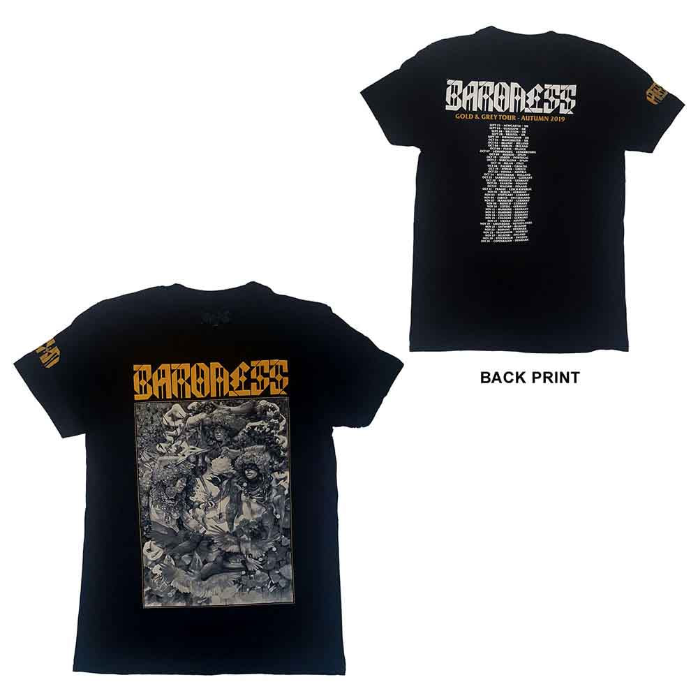 Baroness - Gold & Grey Date back (T-Shirt) - Joco Records