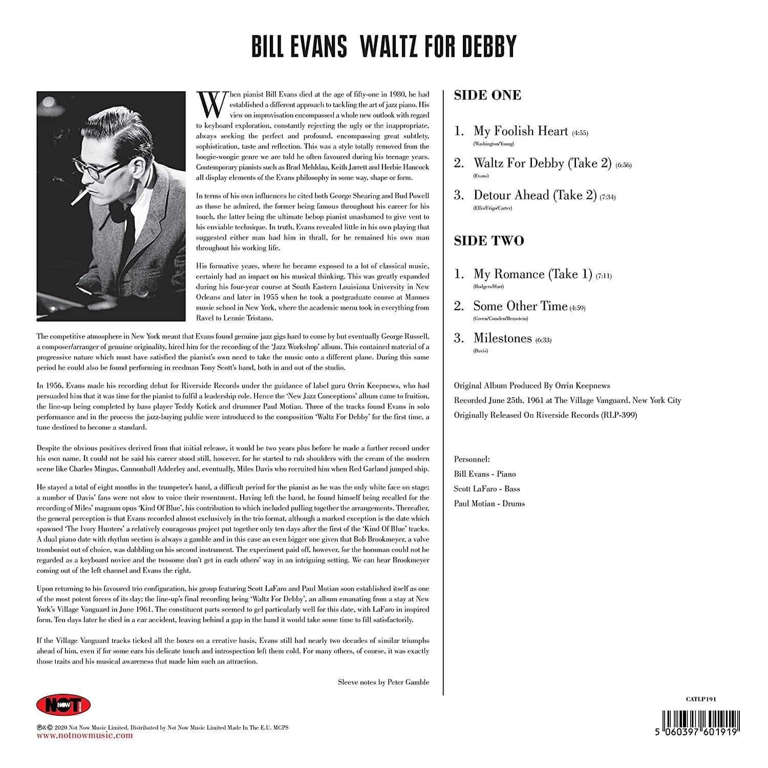 Bill Evans - Waltz For Debby (Import, 180 Gram) (LP) - Joco Records