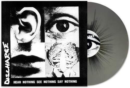 Discharge - Hear Nothing, See Nothing, Say Nothing (Grey / Black Splatter Vinyl) (Import) - Joco Records