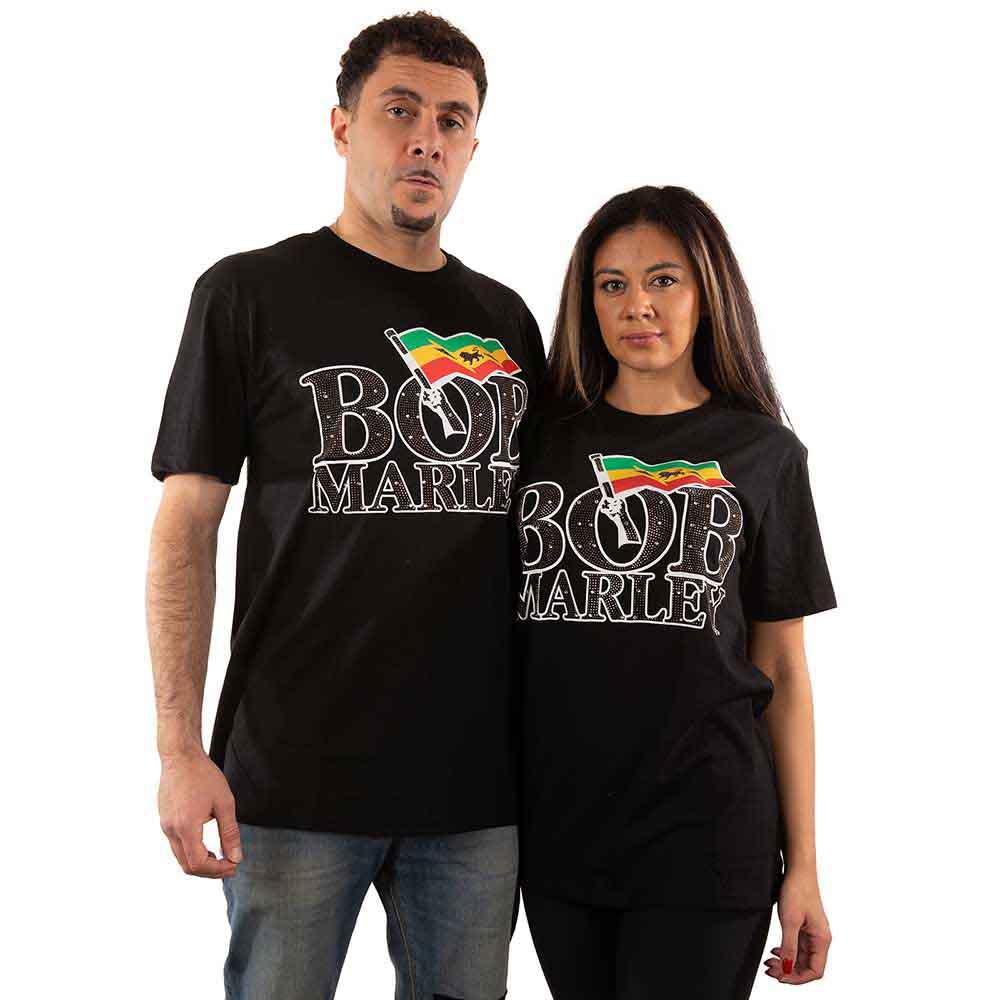 Bob Marley - Flag Logo (T-Shirt) - Joco Records