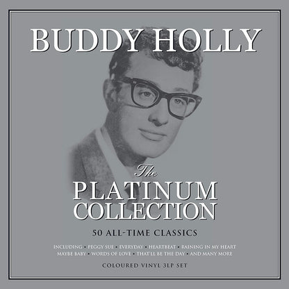 Buddy Holly - The Platinum Collection (Limited Edition, White Color Vinyl) (3 LP) - Joco Records