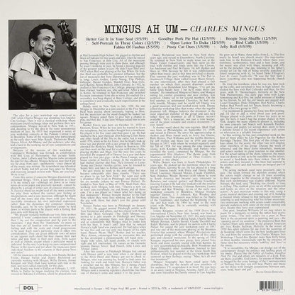 Charles Mingus - Mingus Ah Um (Limited Anniversary Edition, 180 Gram, Blue Vinyl) (LP) - Joco Records