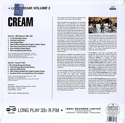 Cream - Live Cream: Vol. 3 (Import, Mono) (LP) - Joco Records