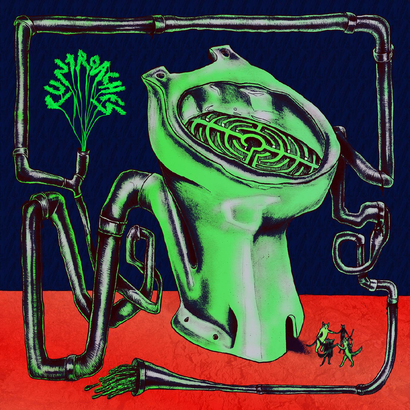 Cuntroaches - Cuntroaches (Deluxe Edition, Radioactive Bile Green Vinyl) (LP) - Joco Records