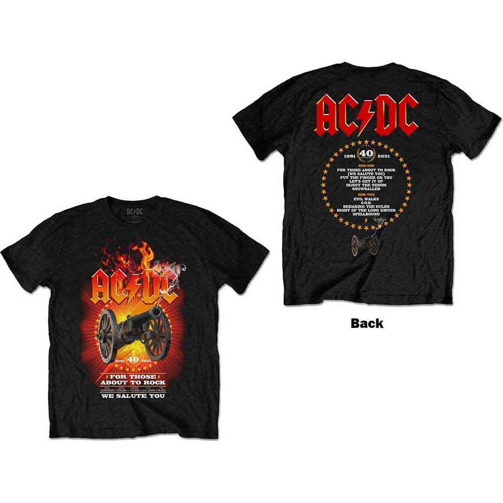 AC/DC - For Those About To Rock - 40th Flaming (T-Shirt) - Joco Records