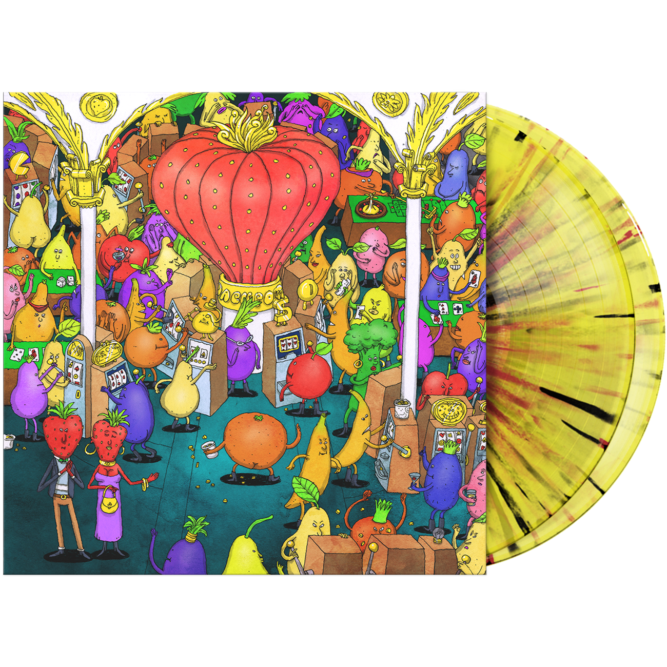 Dance Gavin Dance - Jackpot Juicer (Indie Exclusive, Yellow with Red & Black Splatter Vinyl) (2 LP) - Joco Records